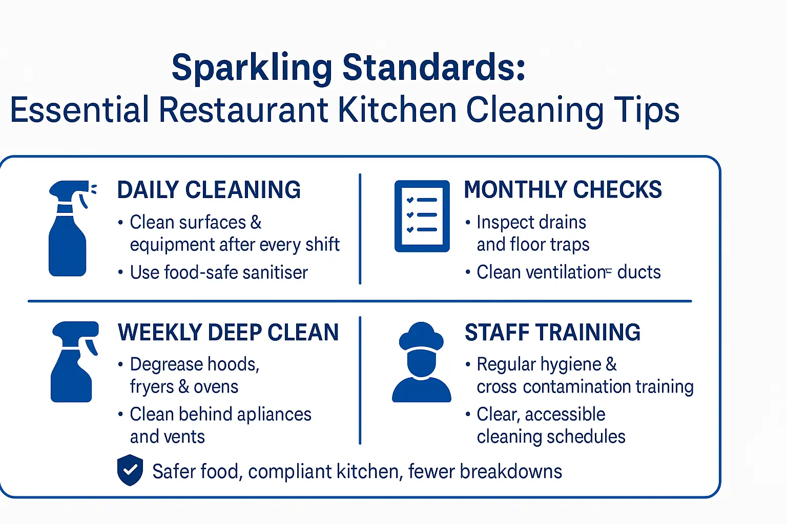 Sparkling Standards Essential Restaurant Kitchen Cleaning Tips for Peak Hygiene in the UK