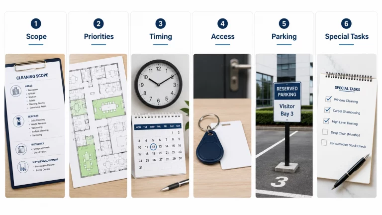 Commercial cleaning pre-visit checklist